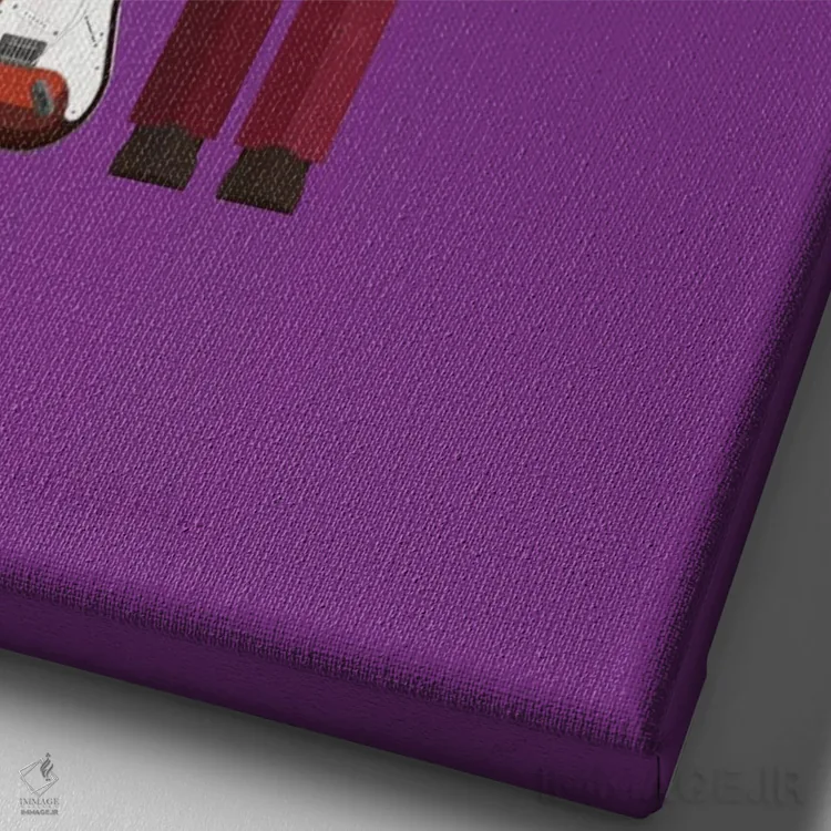 تابلو دکوراتیو جیمی هندریکس اثر فرد بیرچال - نمای نزدیک بافت بوم