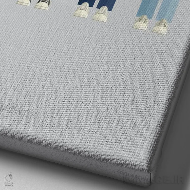 تابلو دکوراتیو رامونز اثر فرد بیرچال - نمای نزدیک بافت بوم