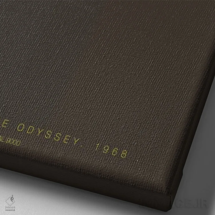 تابلو دکوراتیو ۲۰۰۱: یک اودیسه فضایی اثر فرد بیرچال - نمای نزدیک بافت بوم