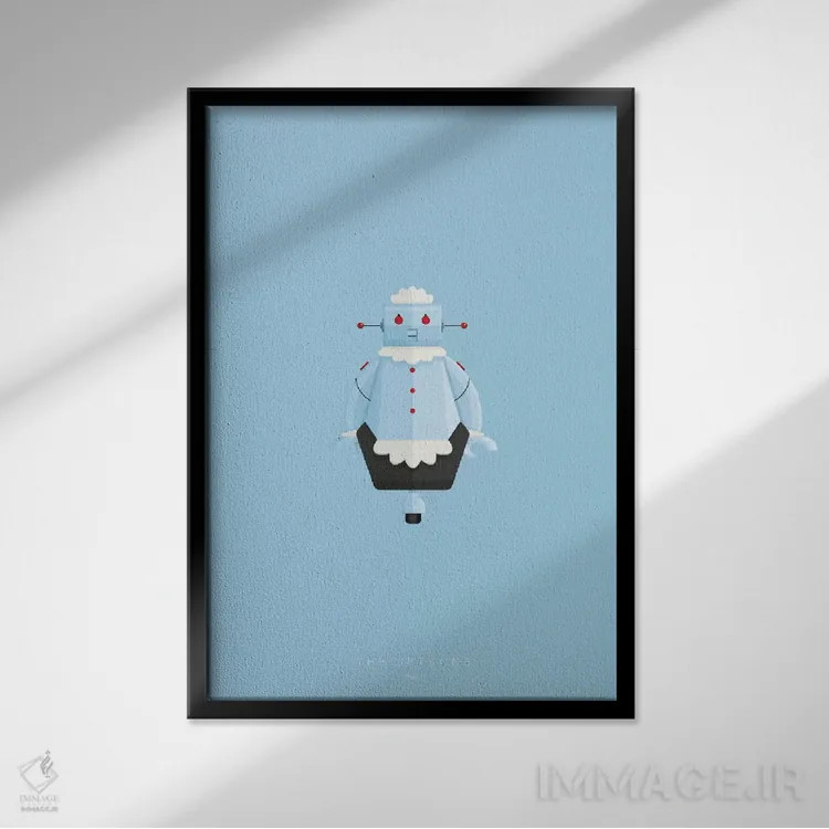 تابلو دکوراتیو جتسون ها اثر فرد بیرچال - نمای قابدار مشکی