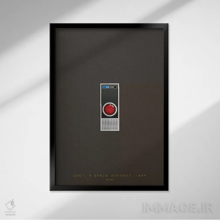 تابلو دکوراتیو ۲۰۰۱: یک اودیسه فضایی اثر فرد بیرچال - نمای قابدار مشکی
