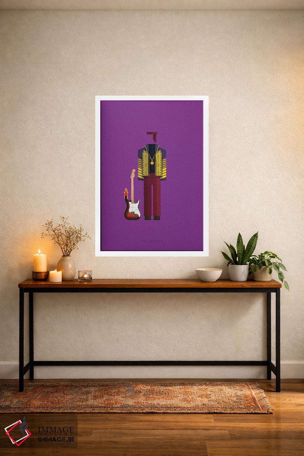 تابلو دکوراتیو جیمی هندریکس اثر فرد بیرچال - D3W