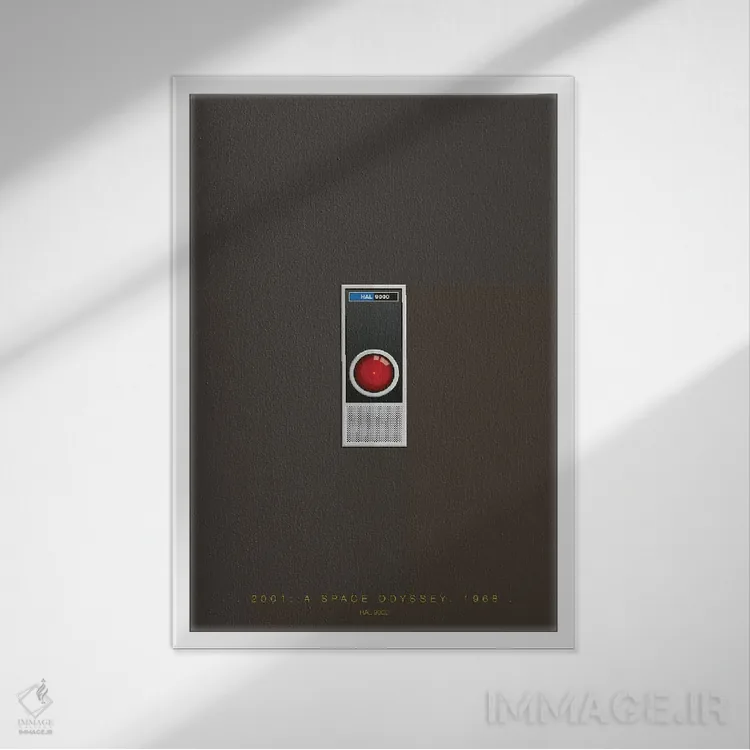 تابلو دکوراتیو ۲۰۰۱: یک اودیسه فضایی اثر فرد بیرچال - نمای قابدار سفید