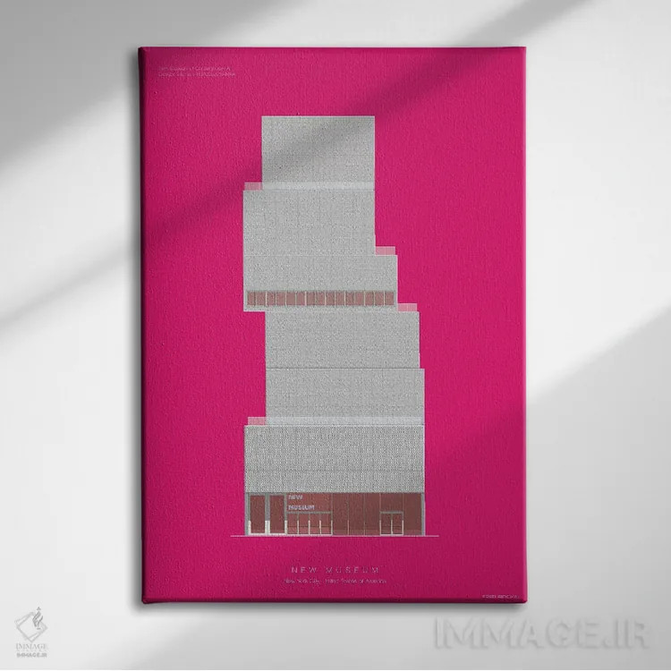 تابلو دکوراتیو موزه نوین اثر فرد بیرچال - نمای روبهرو روی دیوار