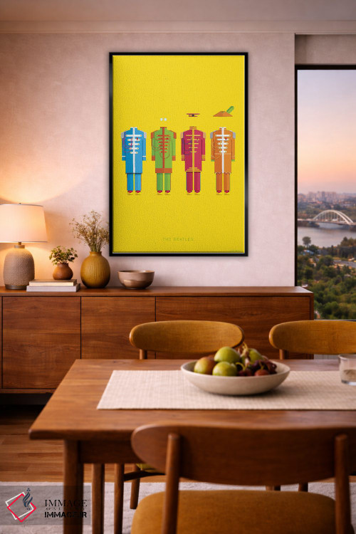 تابلو دکوراتیو بیتلز اثر فرد بیرچال - D6B