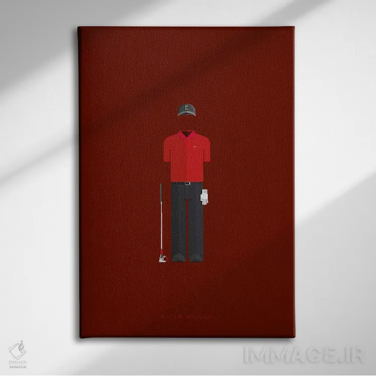 تابلو دکوراتیو تایگر وودز اثر فرد بیرچال - نمای روبهرو روی دیوار