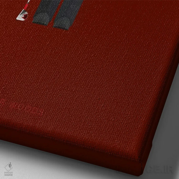 تابلو دکوراتیو تایگر وودز اثر فرد بیرچال - نمای نزدیک بافت بوم