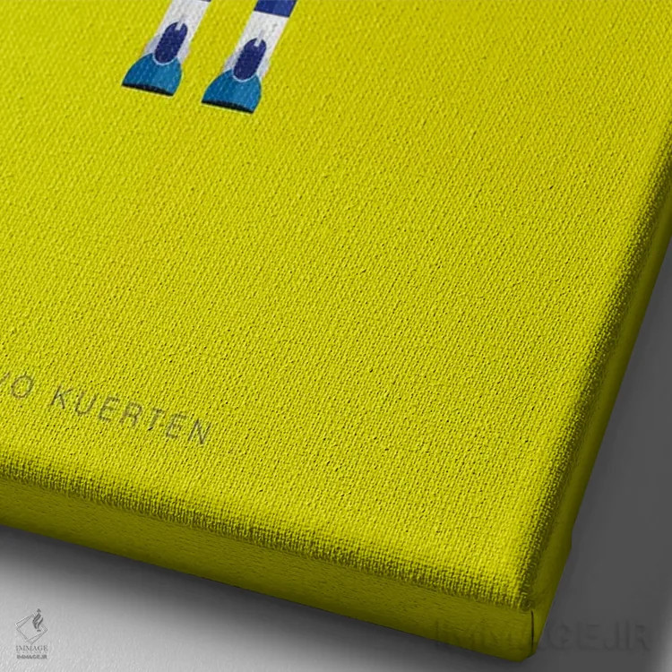 تابلو دکوراتیو گوستاوو کوئرتن اثر فرد بیرچال - نمای نزدیک بافت بوم