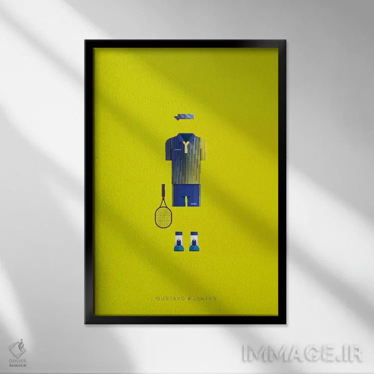 تابلو دکوراتیو گوستاوو کوئرتن اثر فرد بیرچال - نمای قابدار مشکی