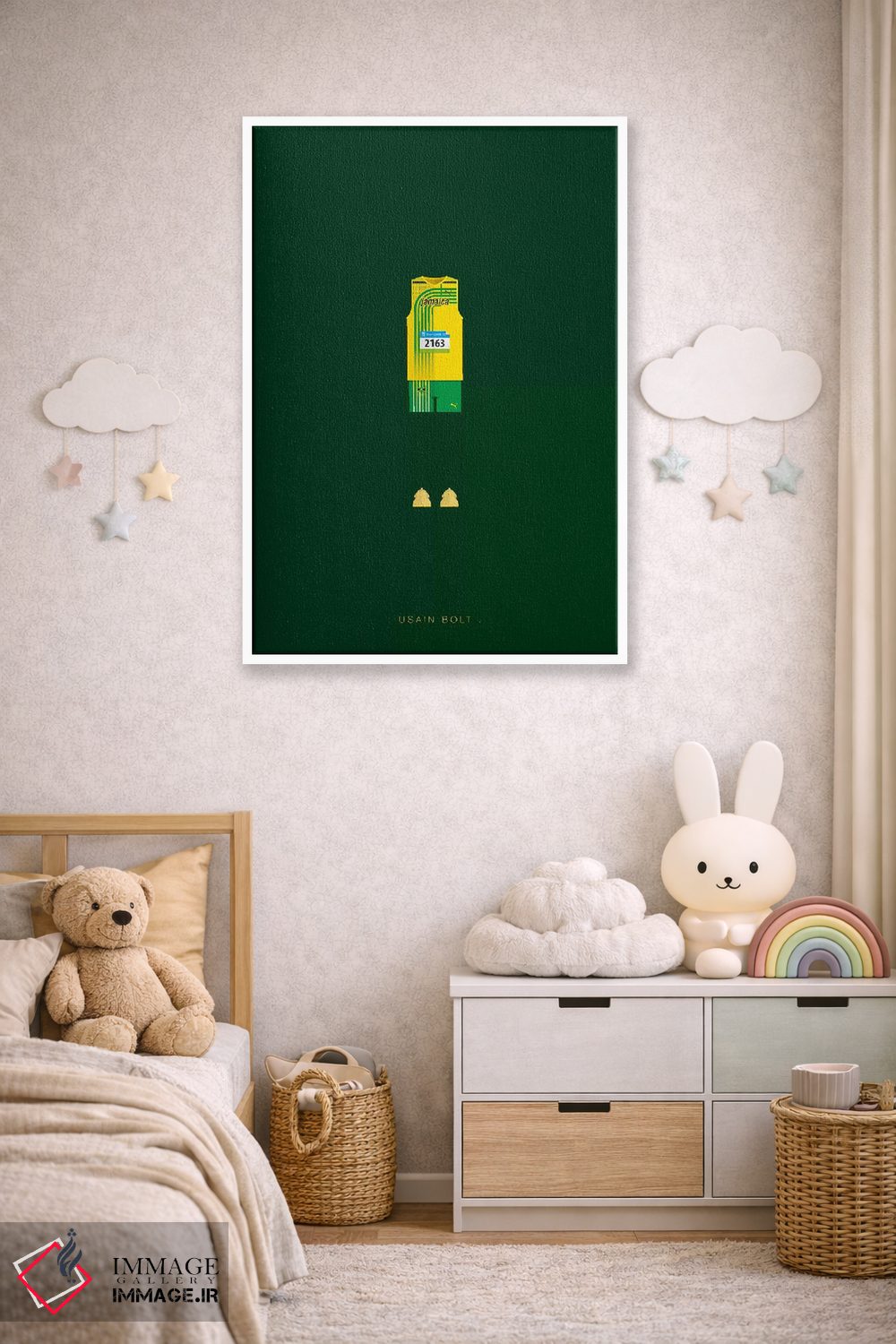 تابلو دکوراتیو یوسین بولت اثر فرد بیرچال - D3W