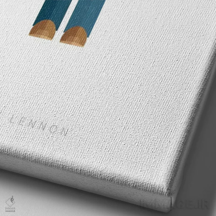 تابلو دکوراتیو جان لنون اثر فرد بیرچال - نمای نزدیک بافت بوم