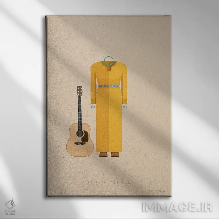 تابلو دکوراتیو جانی میچل اثر فرد بیرچال - نمای روبهرو روی دیوار