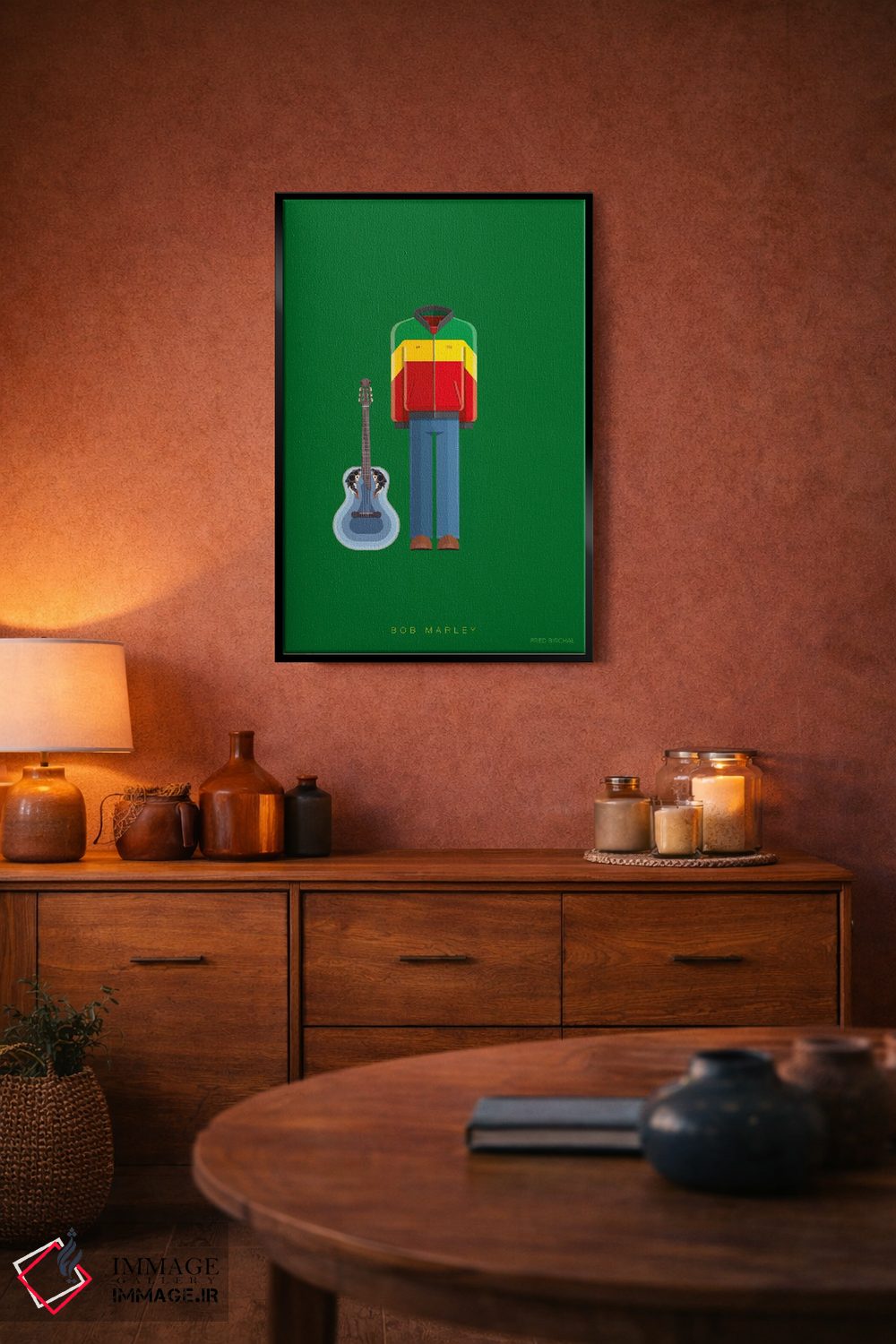 تابلو دکوراتیو باب مارلی اثر فرد بیرچال - D4B