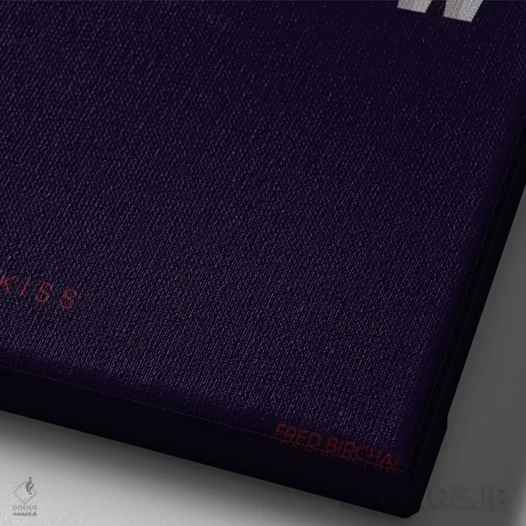 تابلو دکوراتیو کیس اثر فرد بیرچال - نمای نزدیک بافت بوم