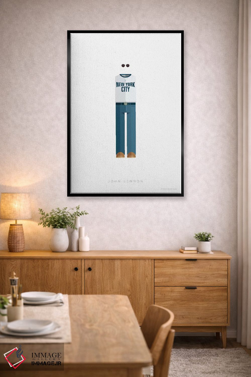 تابلو دکوراتیو جان لنون اثر فرد بیرچال - D6B