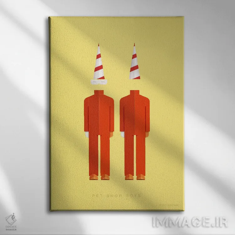 تابلو دکوراتیو پت شاپ بویز اثر فرد بیرچال - نمای روبهرو روی دیوار
