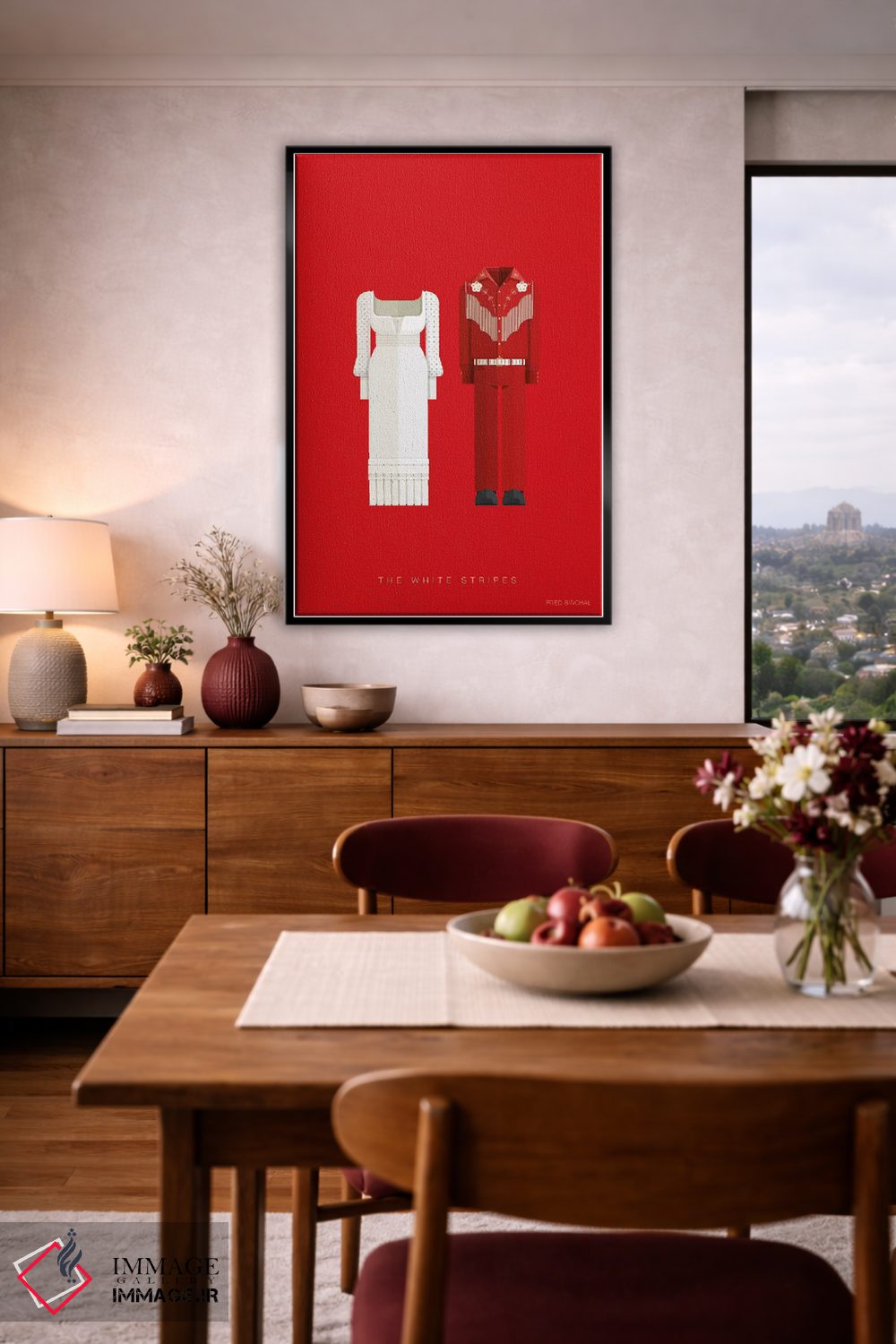 تابلو دکوراتیو وایت استرایپس اثر فرد بیرچال - D5B