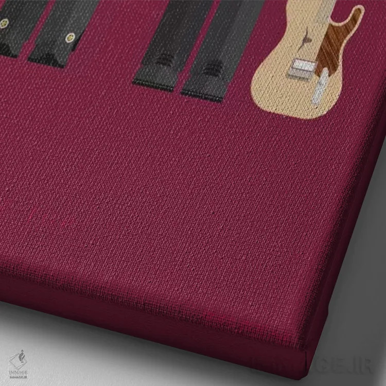 تابلو دکوراتیو زی زی تاپ اثر فرد بیرچال - نمای نزدیک بافت بوم