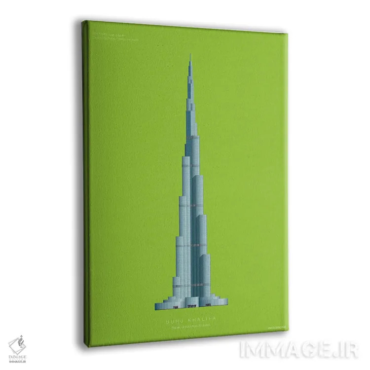 تابلو دکوراتیو برج خلیفه – دبی، امارات متحده عربی اثر فرد بیرچال - نمای پرسپکتیو محصول
