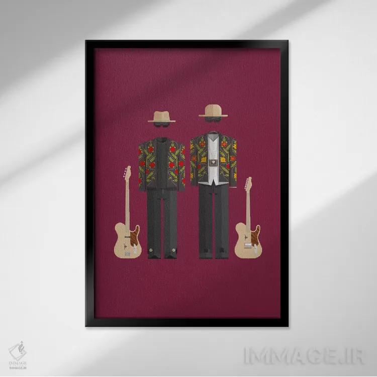 تابلو دکوراتیو زی زی تاپ اثر فرد بیرچال - نمای قابدار مشکی