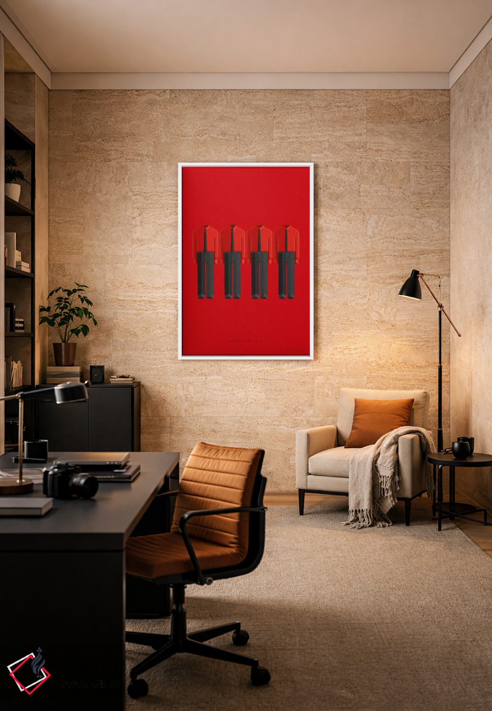 تابلو دکوراتیو کرفت ورک اثر فرد بیرچال - D6W