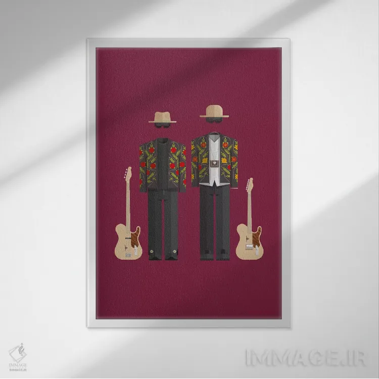 تابلو دکوراتیو زی زی تاپ اثر فرد بیرچال - نمای قابدار سفید