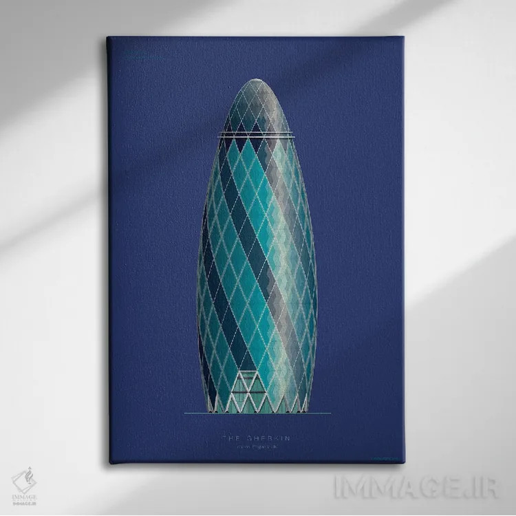 تابلو دکوراتیو ۳۰ خیابان سنت مری اکس – لندن، انگلستان اثر فرد بیرچال - نمای روبهرو روی دیوار