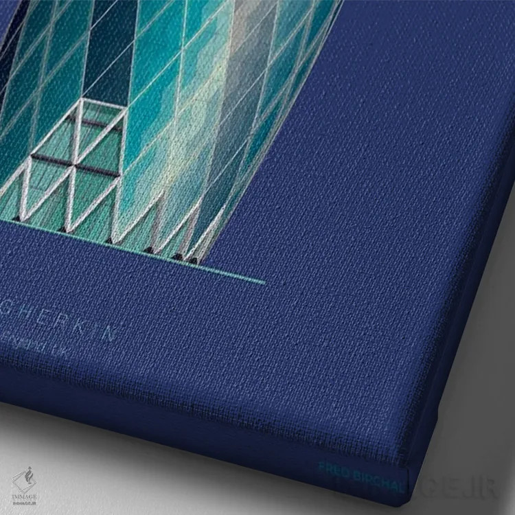 تابلو دکوراتیو ۳۰ خیابان سنت مری اکس – لندن، انگلستان اثر فرد بیرچال - نمای نزدیک بافت بوم