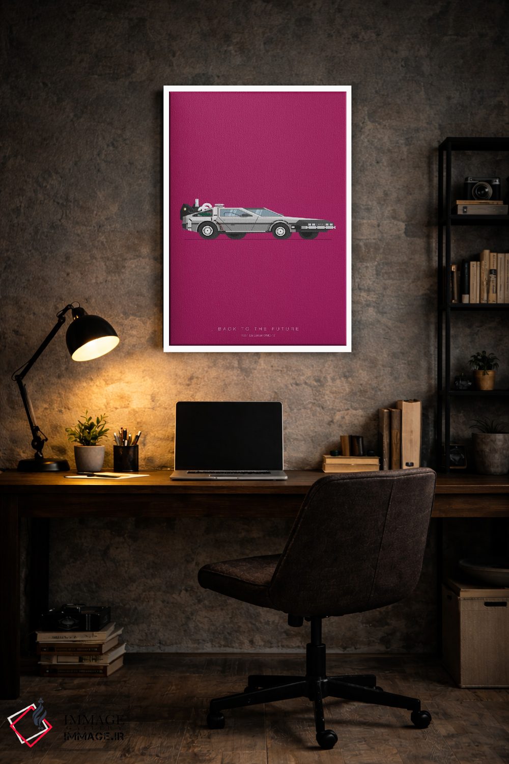 تابلو مینیمال بازگشت به آینده اثر فرد بیرچال - D6W