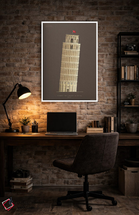 تابلو دکوراتیو برج کج پیزا – پیزا، ایتالیا اثر فرد بیرچال - D3W