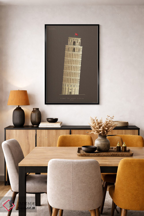 تابلو دکوراتیو برج کج پیزا – پیزا، ایتالیا اثر فرد بیرچال - D6B