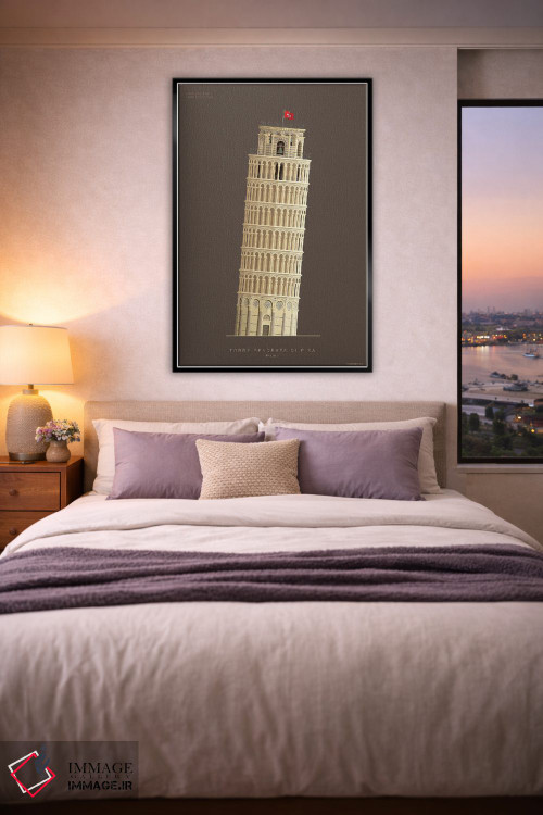 تابلو دکوراتیو برج کج پیزا – پیزا، ایتالیا اثر فرد بیرچال - D4B