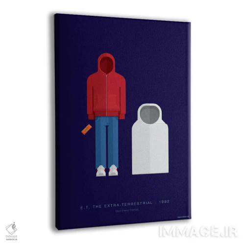 تابلو دکوراتیو ای.تی. موجود فرازمینی اثر فرد بیرچال - نمای پرسپکتیو محصول