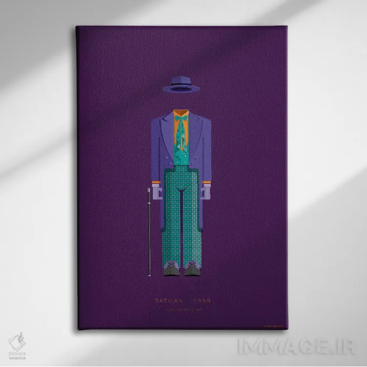 تابلو دکوراتیو بتمن جوکر اثر فرد بیرچال - نمای روبهرو روی دیوار