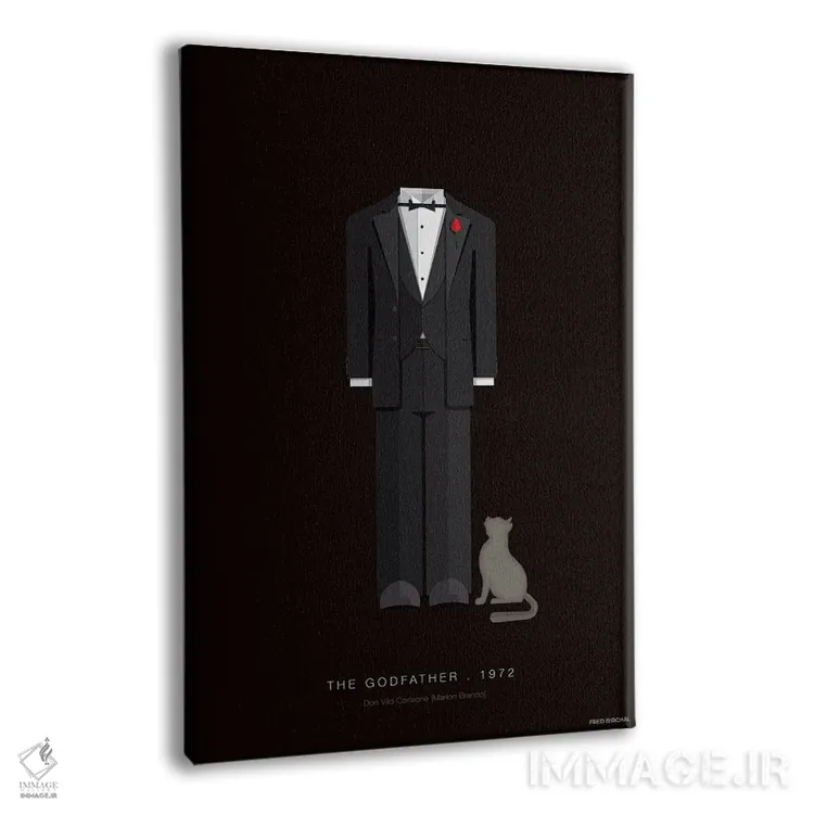 تابلو دکوراتیو پدرخوانده دون ویتو کورلئونه اثر فرد بیرچال - نمای پرسپکتیو محصول