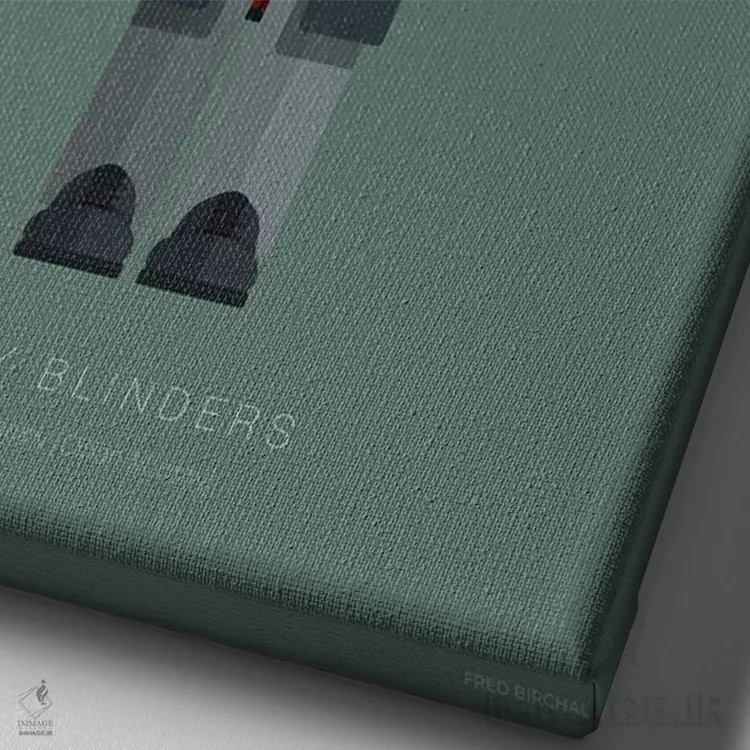 تابلو دکوراتیو پیکی بلایندرز اثر فرد بیرچال - نمای نزدیک بافت بوم