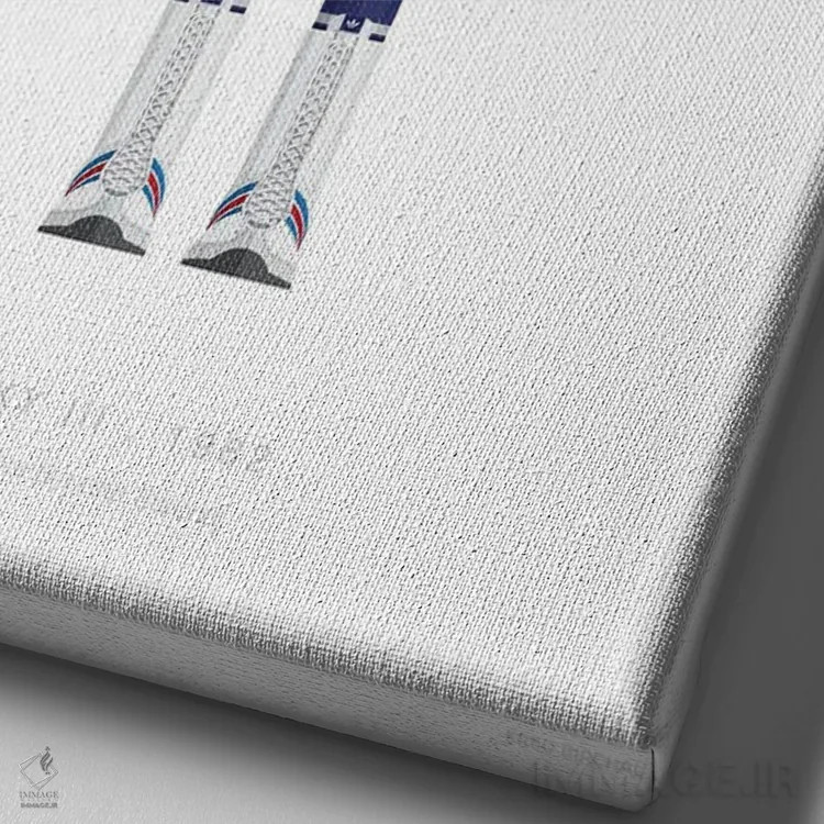 تابلو مینیمال راکی ۳ اثر فرد بیرچال - نمای نزدیک بافت بوم