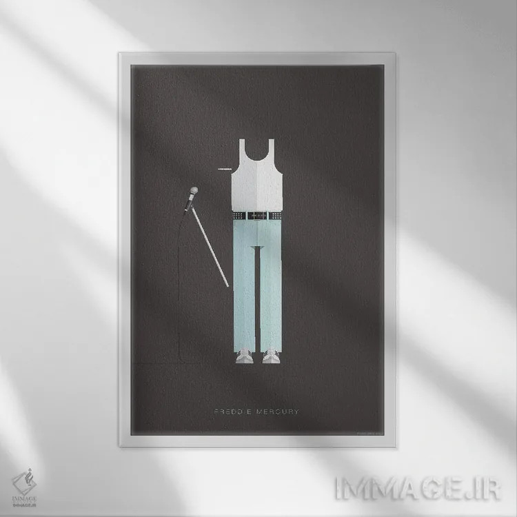 تابلو دکوراتیو فردی مرکوری – لایو اید اثر فرد بیرچال - نمای قابدار سفید