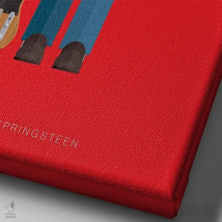 تابلو دکوراتیو بروس اسپرینگستین اثر فرد بیرچال - نمای نزدیک بافت بوم