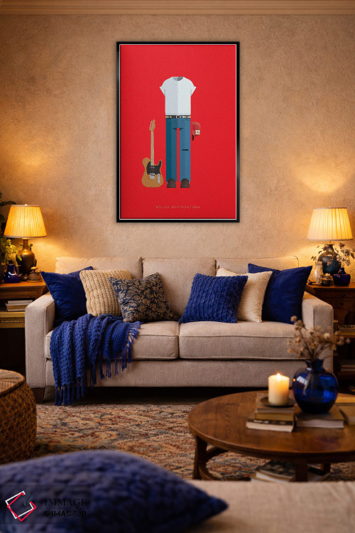 تابلو دکوراتیو بروس اسپرینگستین اثر فرد بیرچال - D4B