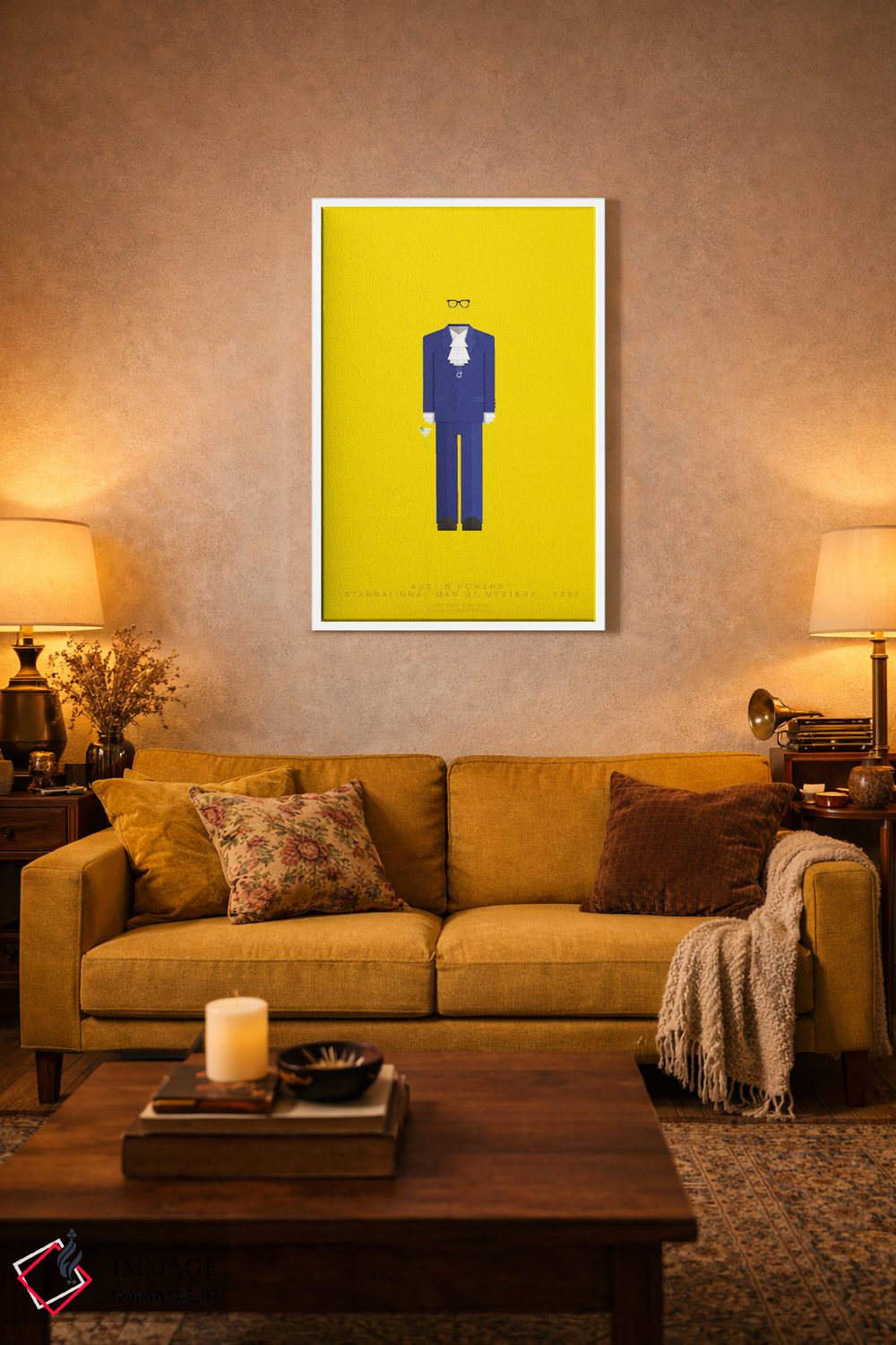 تابلو مینیمال آستین پاورز اثر فرد بیرچال - D1W