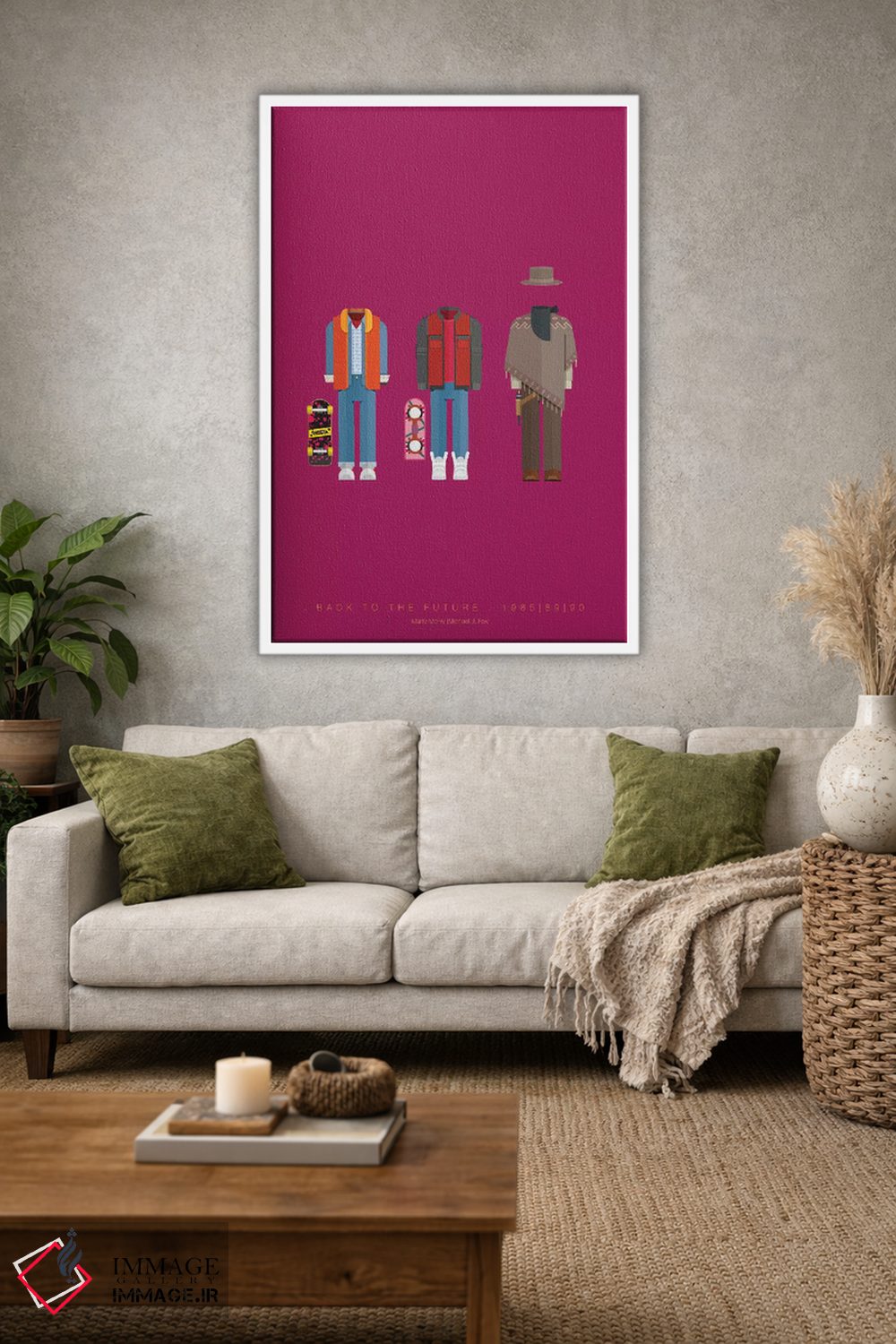 تابلو مینیمال سه گانه بازگشت به آینده اثر فرد بیرچال - D1W