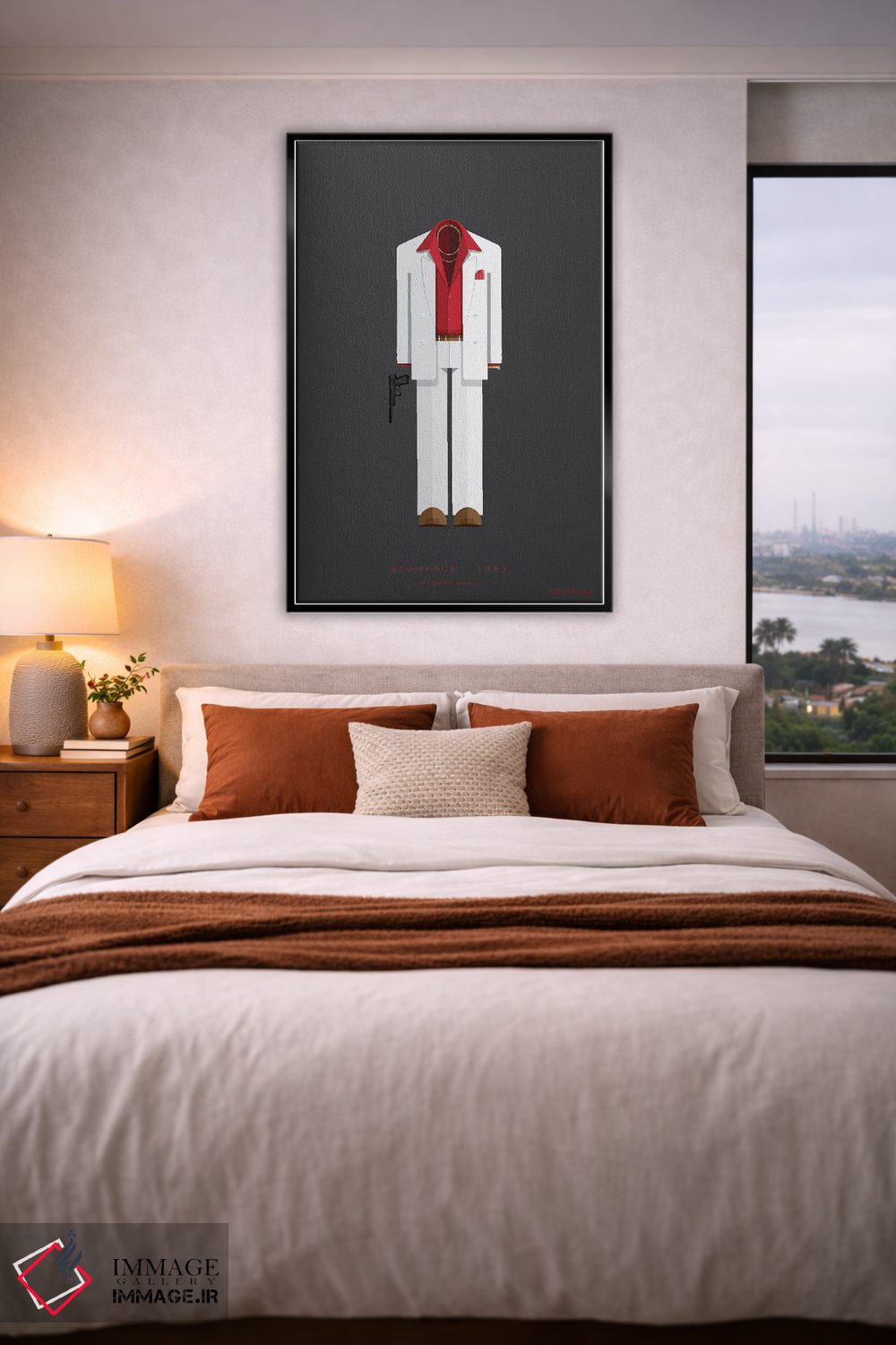 تابلو دکوراتیو صورت زخمی اثر فرد بیرچال - D3B