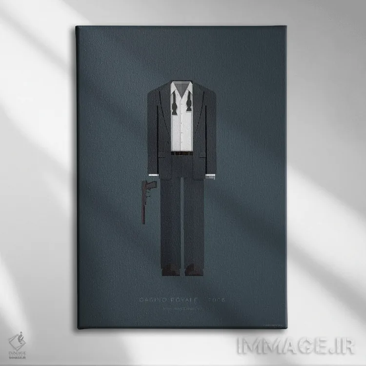 تابلو مینیمال کازینو رویال اثر فرد بیرچال - نمای روبهرو روی دیوار