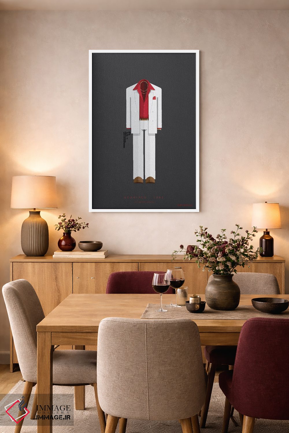 تابلو دکوراتیو صورت زخمی اثر فرد بیرچال - D6W