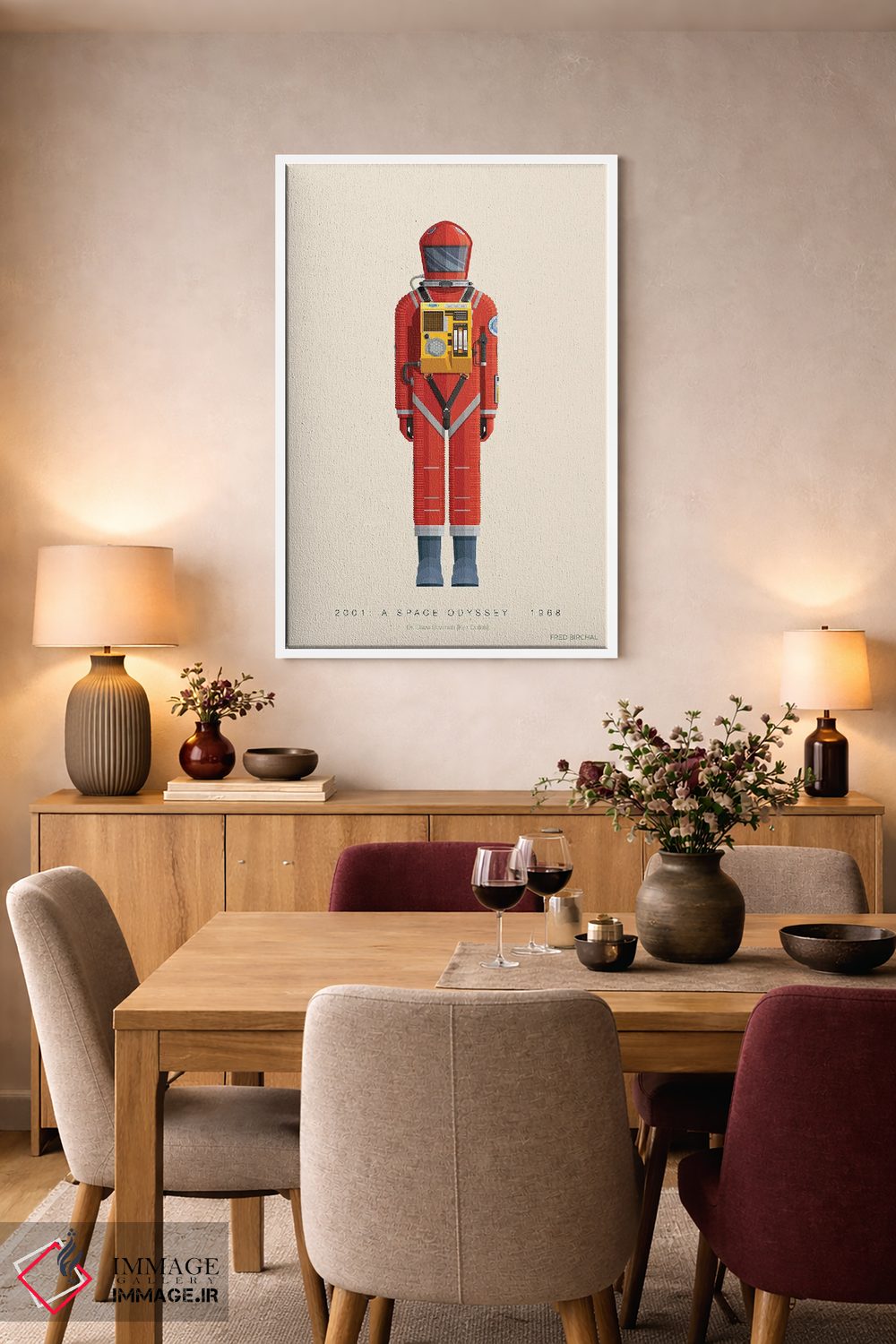 تابلو مینیمال ۲۰۰۱: یک اودیسه فضایی اثر فرد بیرچال - D4W
