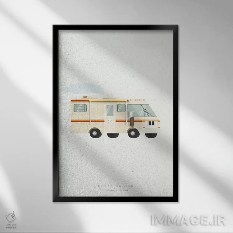 تابلو دکوراتیو برکینگ بد اثر فرد بیرچال - نمای قابدار مشکی