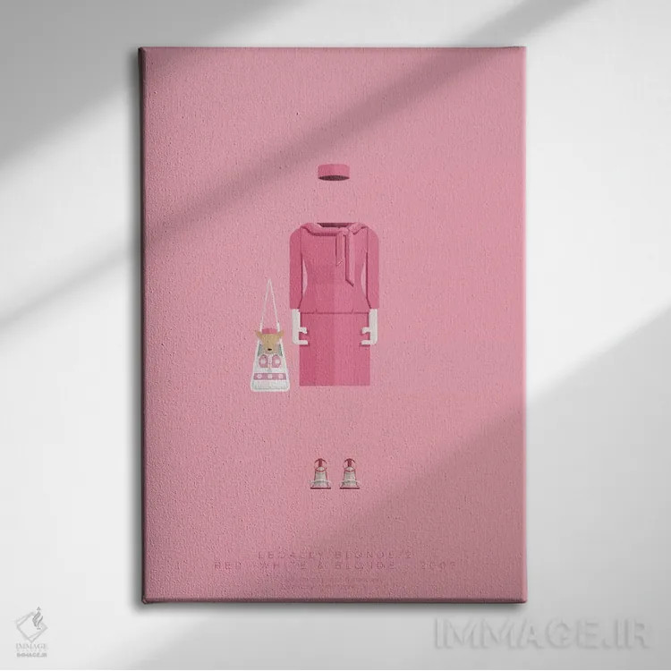 تابلو مینیمال بلوند قانونی اثر فرد بیرچال - نمای روبهرو روی دیوار