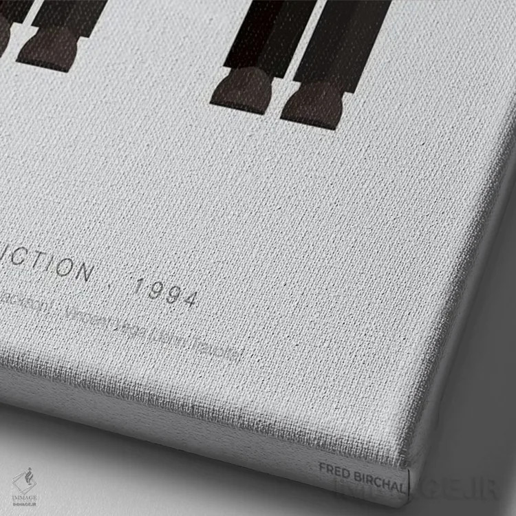 تابلو مینیمال داستان عامه پسند اثر فرد بیرچال - نمای نزدیک بافت بوم