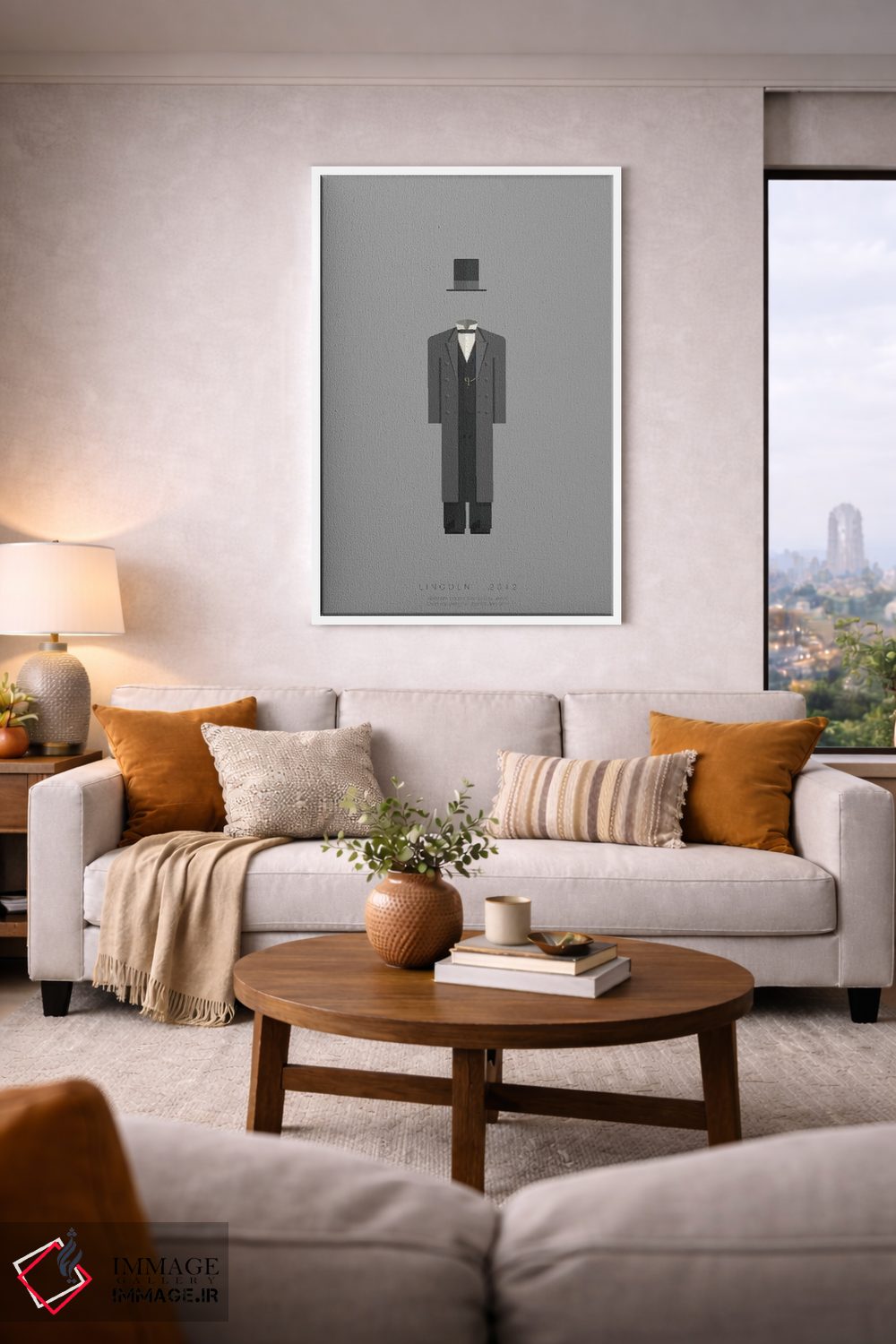 تابلو مینیمال لینکلن اثر فرد بیرچال - D3W